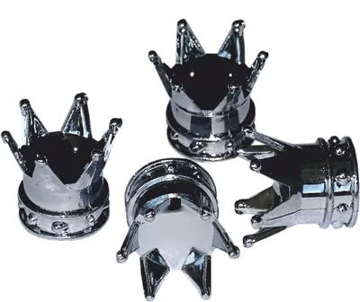 Produktbild von Hermann Schütz Ventilkappen Vent-Caps Krone silber 4er-Set