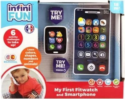 Image de Jouet interactif pour enfants sous forme de smartphone, équipé du Bluetooth et à vocation éducative