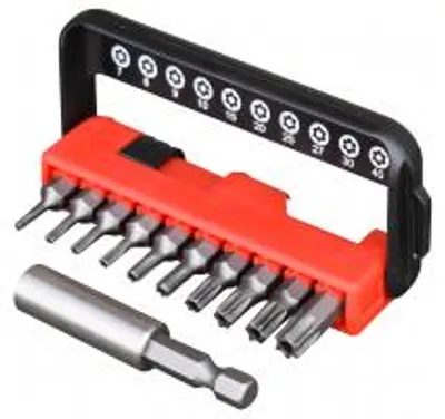 Image de Jeu de 10 embouts s2 + porte-embouts Ph1 / Ph2 / Ph3 / Pz1 / Pz2 / Pz3 / TT15 / TT20 / TT25 / TT30 / Porte-embouts
