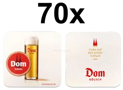 Produktbild von Dom Kölsch Bierdeckel Untersetzer Bierfilz - 70er Packung