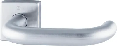 Produktbild von Hoppe Türgriff U-Form Paris Türklinke - Rosette eckig VK 10/72mm, Edelstahl matt