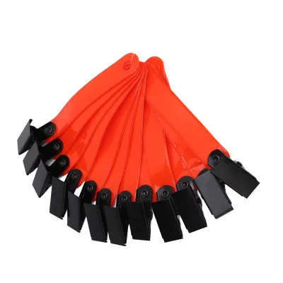 Image de balises de sentier à haute visibilité avec pinces réfléchissantes pour la randonnée, la chasse et l'extérieur (orange)