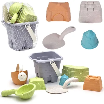 Produktbild von WOOPIE Sandspielset im Eimer „Turm“, 8-teilig – BIOLOGISCH ABBAUBARES, BIOLOGISCHES MATERIAL