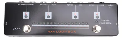 Image de Pédale d'effet pour guitare MOSKYAUDIO Loop Box avec 16 préréglages programmables, affichage LED, sélecteur de banque, true bypass et commutateur de boucle pour guitare électrique