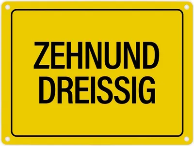 Produktbild von 40. Geburtstag Metallschild mit Spruch: Zehnunddreißig Geschenk vierzig Runder