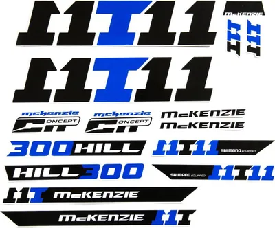 Produktbild von Fahrrad DEKOR Satz Aufkleber Rahmen frame Decal Sticker MC KENZIE weiß blau schwarz
