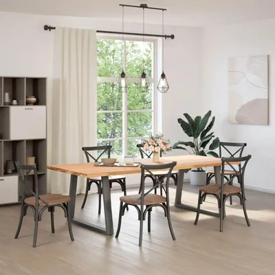 Obrázok produktu pre vidaXL Nohy jedálenského stola v tvare V 2 kusy antracit 100x(72-73,3) cm oceľ