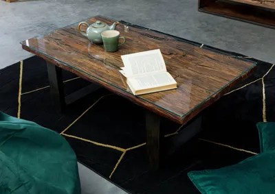 Produktbild von MASSIVMOEBEL24 Couchtisch Altholz 110x60x42 braun lackiert SEVILLA #29