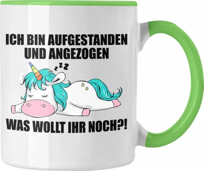 Produktbild von Trendation - Faule Kollegin Geschenk Arbeitskollege Lustige Tasse mit Spruch (Grün)