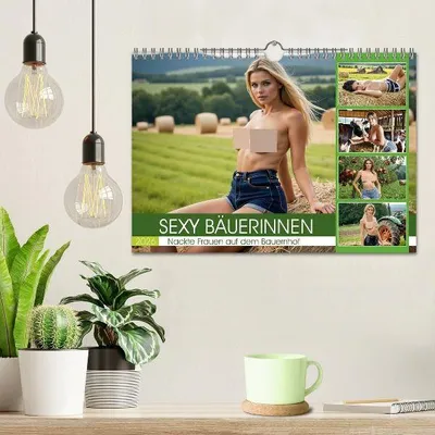 Produktbild von Sexy Bäuerinnen - Nackte Frauen auf dem Bauernhof (Wandkalender 2026 DIN A4 quer), CALVENDO Monatskalender