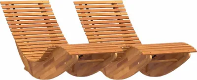 Obrázok produktu pre vidaXL Hojdacie ležadlá 2 ks hnedé 154 x 60 x 74 cm