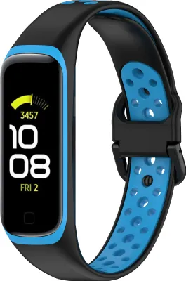 Produktbild von Strap-it Samsung Galaxy Fit 2 Sportarmband (Schwarz/Blau)