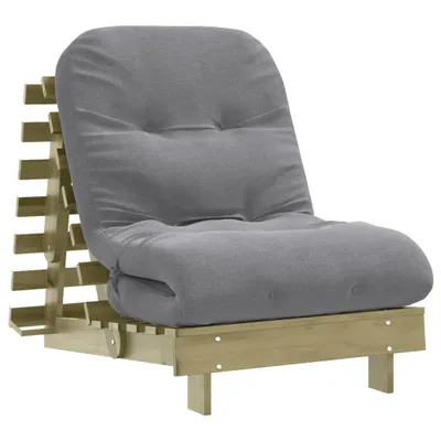 Zdjęcie produktu dla Sofa rozkładana typu futon, z materacem, 70x206x11 cm, sosnowa