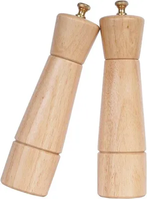 Produktbild von Famanu Salz- und Pfeffermühlen-Set - Keramische und Edelstahlmahlwerke - 22 cm hoch