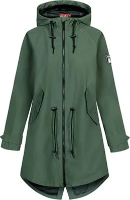 Zdjęcie produktu dla DERBE HAMBURG W-01-XX RIPBY Parka przeciwdeszczowa damska Zrównoważony, rozmiar:44, kolor:Kombu Green/Black