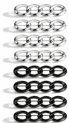 Produktbild von 8 Stück Hosenclips Schwarz Silber, verstellbare Hosenverkleinerer für Jeans, Hemden und Röcke, wiederverwendbare Taillenclips