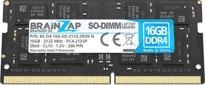 Produktbild von BRAINZAP 16GB DDR4 RAM SO-DIMM PC4-2133P 2Rx8 2133 MHz 1.2V CL15 Notebook Laptop Arbeitsspeicher