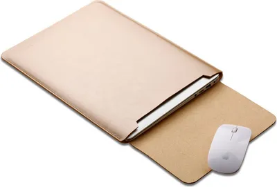 Produktbild von Kožené tenké pouzdro na notebook z mikrovlákna kompatibilní s Macbookem Air 11,6 palců/zlaté