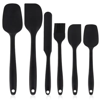 6er-Set Silikonspatel, hitzebeständig, Backspatel, Küchenspatel