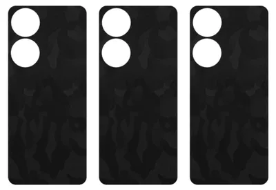 Produktbild von apgo Rückseite Schutzfolie, Skin, kompatibel mit Vivo Y100, Hinten Displayschutzfolie aus Vinylfolie, kratzfest, einfache Montage - Schwarzes Tarnmuster
