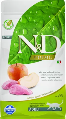 Produktbild von Farmina Pet Food N&D Prime, Adult, Apfel, Wildschwein, 1,5 kg, Getreidefrei, Gluten-frei