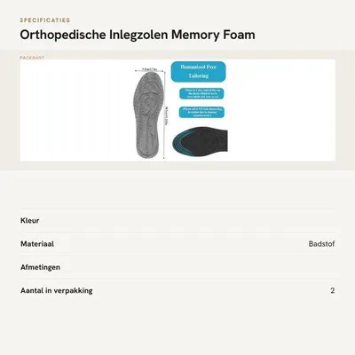 Obrázek produktu pro Ortopedické vložky do bot z paměťové pěny - 2 páry - Tlumící nárazy - Prodyšné - Černé - Vložky do bot