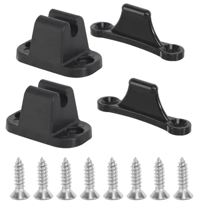 Image de Lot de 2 clips de fixation pour butoirs/arrêts de porte, clips de fixation en forme de T pour caravanes, camping-cars, bateaux et armoires