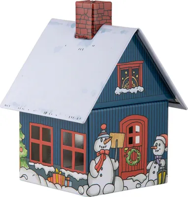 Produktbild von Crottendorfer Räucherhaus aus Metall - Weihnachtsabend - für Räucherkerzen der Größe M - 2185