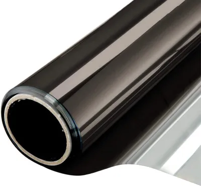 Sichtschutzfolie, statisch, 0,15 mm, 44,45 x 198 cm, Schwarz Silber