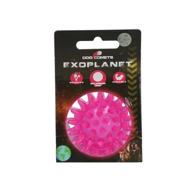 Immagine prodotto di Palla giocattolo per cani Comete Exoplanet rosa, taglia: S