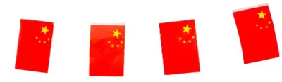 40 China-Fahnen, 11,4 m, 14 x 21 cm, für Garten-Deko