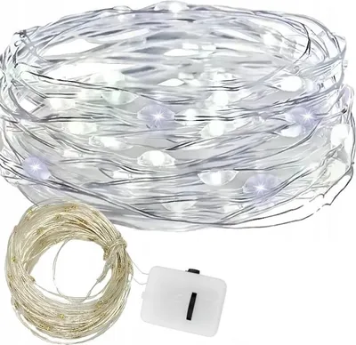 Produktbild von Batteriebetriebene Led-Laternen 20 Stück 2M Kaltweiss Auf Draht Alle 10Cm Für Dekoration