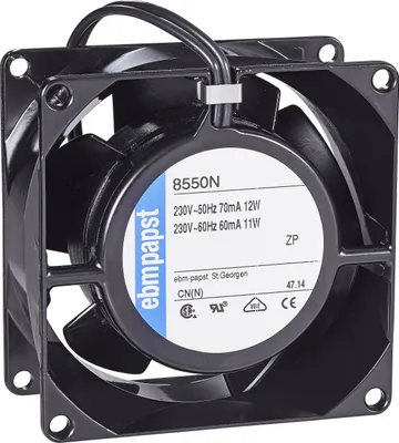 Productafbeelding van ebm-papst 8550 N, Ventilator, 2700 omwentelingen per minuut, 50 m³/uur, Zwart