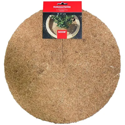 Produktbild von NOOR Kokosscheibe Ø 37 cm - Mulchscheibe aus Kokos 1 cm - Winterschutz für Kübelpflanzen - atmungsaktiv & wasserdurchlässig - 900 g/m²