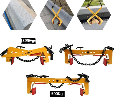 Obrázek produktu pro Zvedací a přepravní kleště, nastavitelná rukojeť, vysoká nosnost, žluté, 325 kg