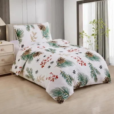 Obrázok produktu pre Mikroflanelová posteľná bielizeň Conifer 140x200, 70x90