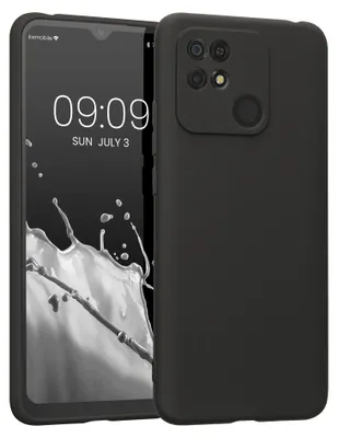 Produktbild von kwmobile Handyhülle für Xiaomi Redmi 10C Hülle - TPU Case - Kabelloses Laden - Schutzhülle Cover in Schwarz matt