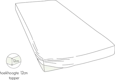 Produktbild von Kayori Perkal Spannlaken für Topper Shizu Farbe Weiss Größe 200x220