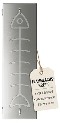 Image de Planche à grill en acier inoxydable pour saumon, avec support réglable