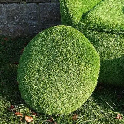 Produktbild von Zylindrisches Kunstrasen Kissen 20 cm – AniPlants Gartendeko Möbelkissen Outdoor Grün