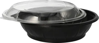 Produktbild von STARPAK Salatschale mit Deckel PET 600 ml schwarz 25 Stück