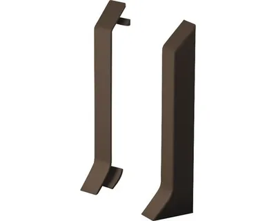 Produktbild von Prinz Endstücke für Hartschaum-Sockelleiste nussbaum 60 mm