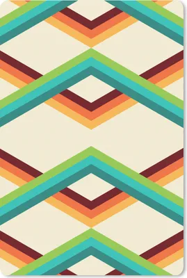 Produktbild von MuchoWow® Mauspad Mousepad Retro - Streifen - Design - Siebziger Jahre 18x27 cm - Mousepads - Maus Mat - Pad - Mausunterlage