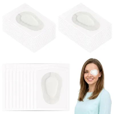 Image de Coussinets oculaires autocollants stériles, 30 pièces, respirants, pour le sommeil et les soins des yeux