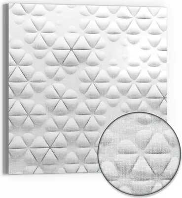 Produktbild von DEQORI Hybrid Leinwand Bild 50x50 cm 'Geometrische Harmonie' Wandbild Glas flach modern