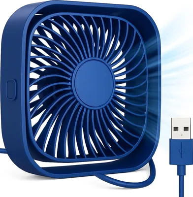Zdjęcie produktu dla Wiatrak Usb Biurkowy Wentylator Mini 360 Stopni Na Biurko Cichy Chłodzenie