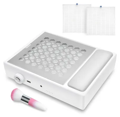Nagelstaubabsaugung 56W, leise, 2 Filter, 1 Bürste, weiß