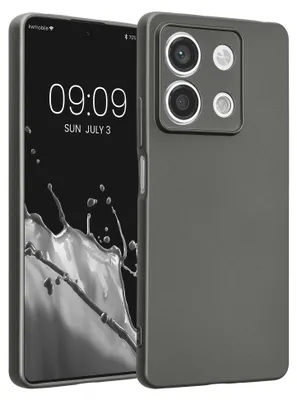 Produktbild von kwmobile Handyhülle für Xiaomi Redmi Note 13 5G Hülle - weiche Silikon Case metallisch schimmernd - Schutzhülle Cover - Metallic Grau