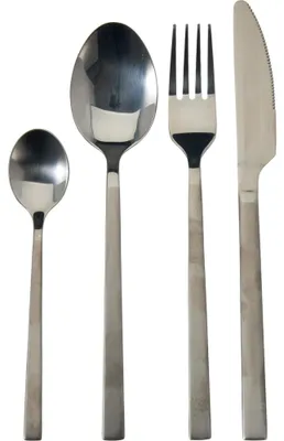 Produktbild von 16-teiliges Besteckset in Schwarz