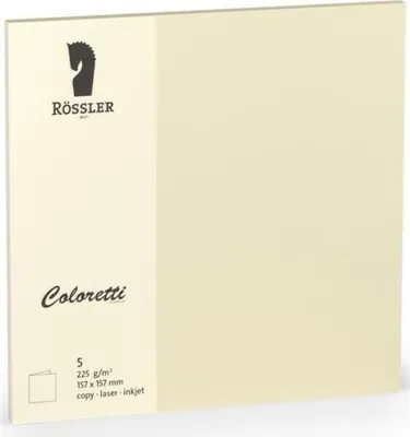 Zdjęcie produktu dla Podwójna karta 157x157 colouretti 5 sztuk kremowa